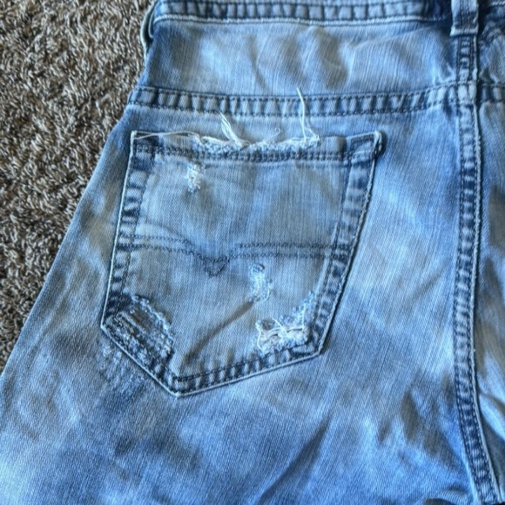 Diesel 32 x 32 Acid Wash Thavar Distressed Slim Skinny Jeans - Picture 13 of 16